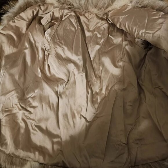 Blush and Arctic Fox Chevron Fur Coat - Picture 7 of 7